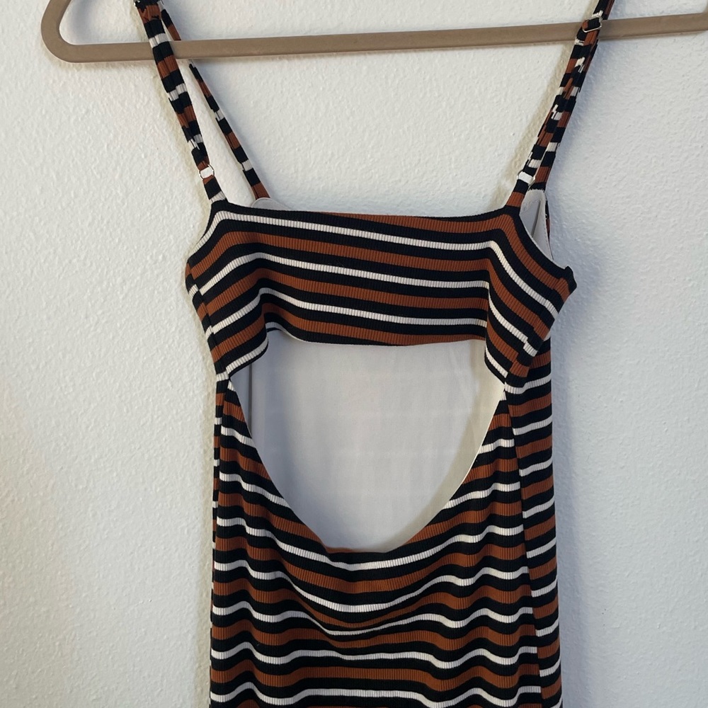 Striped Ribbed Bodycon Dress - Picture 4 of 4